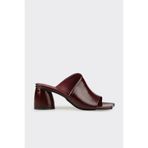 Elle Shoes Bordo Deri Kadın Terlik