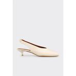 Elle Shoes Ekru Deri Kadın Klasik Ayakkabı