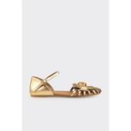Elle Shoes Gold Deri Kadın Günlük Sandalet