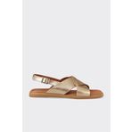 Elle Shoes Gold Deri Kadın Sandalet