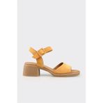 Elle Shoes Hardal Deri Kadın Sandalet