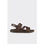 Elle Shoes Kahve Deri Erkek Sandalet