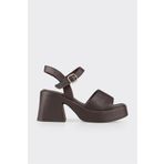 Elle Shoes Kahve Deri Kadın Günlük Sandalet