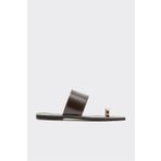Elle Shoes Kahve Deri Kadın Parmak Arası Terlik