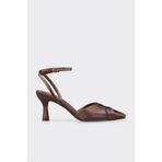 Elle Shoes Kahve Kadın Klasik Topuklu Ayakkabı