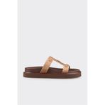 Elle Shoes Naturel Deri Kadın Spor Terlik