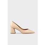 Elle Shoes Naturel Deri Kadın Stiletto