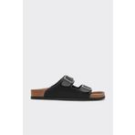 Elle Shoes Siyah Deri Erkek Terlik