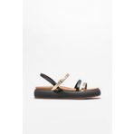 Elle Shoes Siyah Deri Kadın Spor Sandalet