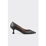 Elle Shoes Siyah Deri Kadın Stiletto