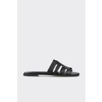Elle Shoes Siyah Deri Kadın Terlik
