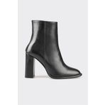 Elle Shoes Siyah Deri Kadın Topuklu Bot