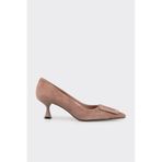 Elle Shoes Vizon Deri Kadın Stiletto