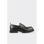 ELLE Siyah Deri Erkek Loafer Kalın Taban Günlük Kullanım İçin Rahat Slip-on Ayakkabı - 2J9-Siyah