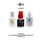 Ellea Ib Ipek Kirpik Yapıştırıcı Kırmızı Kapak Primer Remover Seti