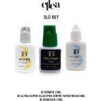 Ellea Ib Ipek Kirpik Yapıştırıcı Yeşil Kapak Primer Remover Seti