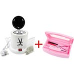 Ellea Nail 100 W Mini Sterilizasyon Makinesi Kuru Sistem ve Asansörlü Steril Kutu Seti Profesyonel Kalite