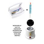 ELLEA NAIL 100W Mini Sterilizasyon Makinesi ve Çift Bölmeli Sterilizasyon Kutusu Dezenfektan Sıvısı Hediyeli