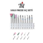 Ellea Nail Freze Ucu Seti, Manikür Pedikür Freze Ucu 10'lu Kutulu Set