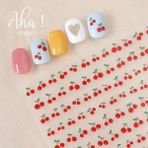 ELLEA NAIL Kırmızı Kiraz Tırnak Stıcker
