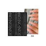 ELLEA NAIL Oval Beyaz French Tırnak Stıcker Wg625