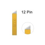 Ellea Nail P.C.D 12 F Blade Gold Microblading İğnesi 10 Adet