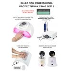 Ellea Nail Protez Tırnak Cihaz Seti Strong B135 & Tırnak Toz Toplama & x26 Max UV 81 LED & Mini Sterilizatör