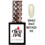 Ellea Nail Salon Boy 15 ml Uv LED Simli Kalıcı Oje Pearly 03