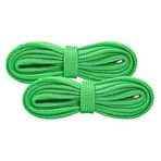 Eller Ware 2 paket düz ayakkabı bağcığı spor ayakkabı için atletik ayakkabı bağcıkları kalın ayakkabı dizeleri, ELMA YEŞİLİ, 39.4inches（100CM）
