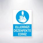 Ellerinizi Dezenfekte Ediniz Sticker 20X28 Cm
