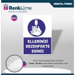 Ellerinizi Dezenfekte Ediniz Uyarı Ikaz Levhası