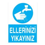 Ellerinizi Yıkayınız Uyarı Tabelası - 70x100 Alüminyum Kompozit Panel - TD34