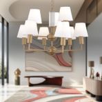 Ellery 9'lu Eskitme Beyaz Şapkalı Modern Plafonyer Genç Odası Yatak Odası Retro Salon Avize
