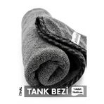 Ellesill Araç Kurulama Bezi 75x55 cm Büyük Boy Oto Cam Bezi Leke Bırakmaz Gri Twisted Kurulama Havlusu - CarP
