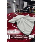 Ellesill Ithal Ultrafiber Araç Kurulama Bezi ve Parlatma Cila Bezi Gri Renk Bez 50X70 cm - 360 Gsm