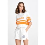 Ellesse EF137-OF Kırık Beyaz Kadın Bisiklet Yaka T-Shirt