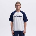Ellesse EM009-2-SGR Bisiklet Yaka Erkek T-Shirt - Beyaz / Gri - Beyaz - Gri Melanj - Koyu Gri - Antrasit - Siyah