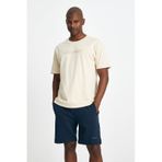 Ellesse EM134-BG Bej Bisiklet Yaka Erkek T-Shirt
