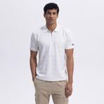 Ellesse EM493 Kırık Beyaz Fermuarlı Polo Yaka Erkek T-shirt