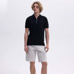 Ellesse EM493 Siyah Fermuarlı Polo Yaka Erkek T-shirt