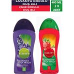 Ellesty Çilek Lavanta 2x400 ml Duş Jeli
