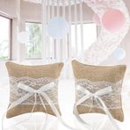 Elli Dantel w Ow taşıyıcı Yastık Ve Bowknot Ile Yastık (15cm*15cm)