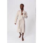 Ellia Soft %100 Pamuklu Yumuşak Pike Kimono Kutulu Erkek Yazlık Bornoz Bej - 2XL