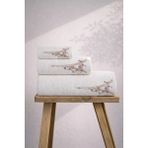 Ellia Soft Eifel 3 Parça Havlu Seti %100 Pamuklu Kutulu Hamam Takımı Çeyiz Seti Lüks Banyo Havlusu Beyaz - Standart