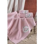 Ellia Soft Şahika 3 Parça Havlu Seti | %100 Pamuklu | Kutulu Hamam Takımı | Çeyiz Seti | Lüks Banyo Havlusu