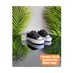 elma bebe Rahat Kalıp Kız Erkek Bebek Unisex Bebe Çocuk Cırt Cırtlı Keten Kanvas Sneaker Spor Ayakkabı