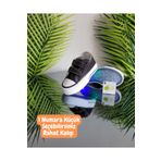 elma bebe Rahat Kalıp Kız Erkek Bebek Unisex Bebe Çocuk Işıklı Cırtlı Keten Kanvas Sneaker Spor Ayakkabı