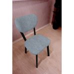 Elma Dilim Sandalye Kılıfı – Esnek Likralı Sandalye Örtüsü, Yıkanabilir, Çıkarılabilir, Modern Tasarım - 40 x 48 cm - Gri