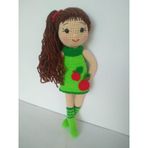 Elma Şekeri Bebek Amigurumi Organik Oyuncak