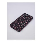 ELMALI STORE Case Yumuşak Ultra Parlak Tpu Canlı Renkler Magsafe Tam Koruma Telefon Kılıfı Siyah Çiçek iPhone 12 ile uyumlu